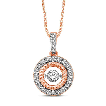 10K Rose Gold 2/5 Ctw Diamond Fashion Pendant - Larson Jewelers