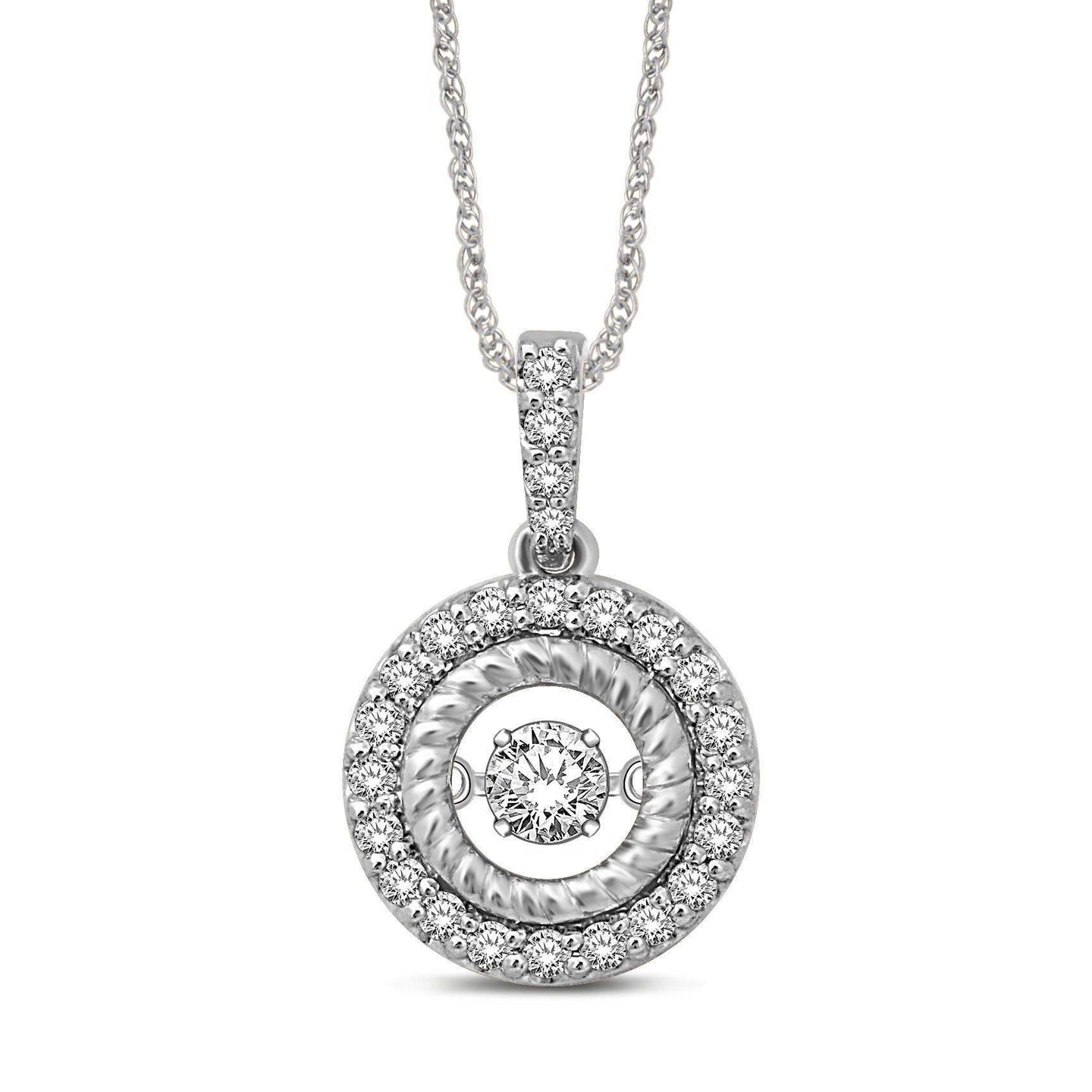 10K White Gold 2/5 Ctw Diamond Fashion Pendant - Larson Jewelers