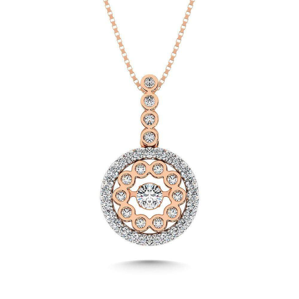 10K Two Tone 1/2 Ctw Diamond Fashion Pendant - Larson Jewelers