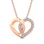 10K Rose Gold 1/20 Ctw Diamond Heart Pendant - Larson Jewelers