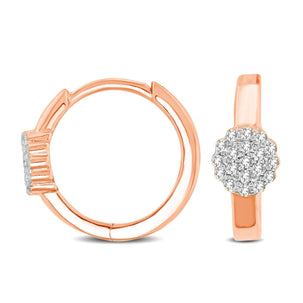10K Rose Gold 1/10 Ctw Diamond Hoop Earrings - Larson Jewelers