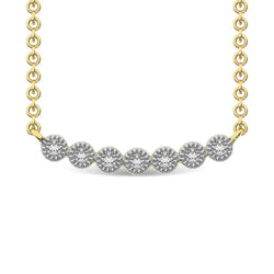 Diamond 1/10 Ct.Tw. Fashion Necklace in 10K Yellow Gold - Larson Jewelers