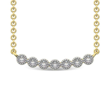 Diamond 1/10 Ct.Tw. Fashion Necklace in 10K Yellow Gold - Larson Jewelers