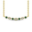 Diamond 1/10 Ct.Tw. And Tsaverite Fashion Necklace in 10K Yellow Gold - Larson Jewelers