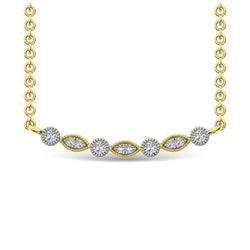 Diamond 1/10 Ct.Tw. Fashion Necklace in 10K Yellow Gold - Larson Jewelers