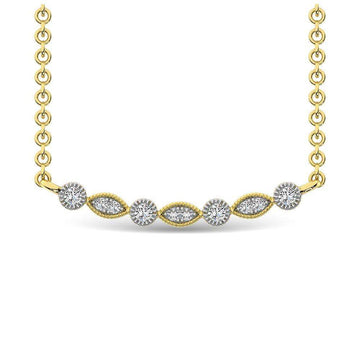 Diamond 1/10 Ct.Tw. Fashion Necklace in 10K Yellow Gold - Larson Jewelers