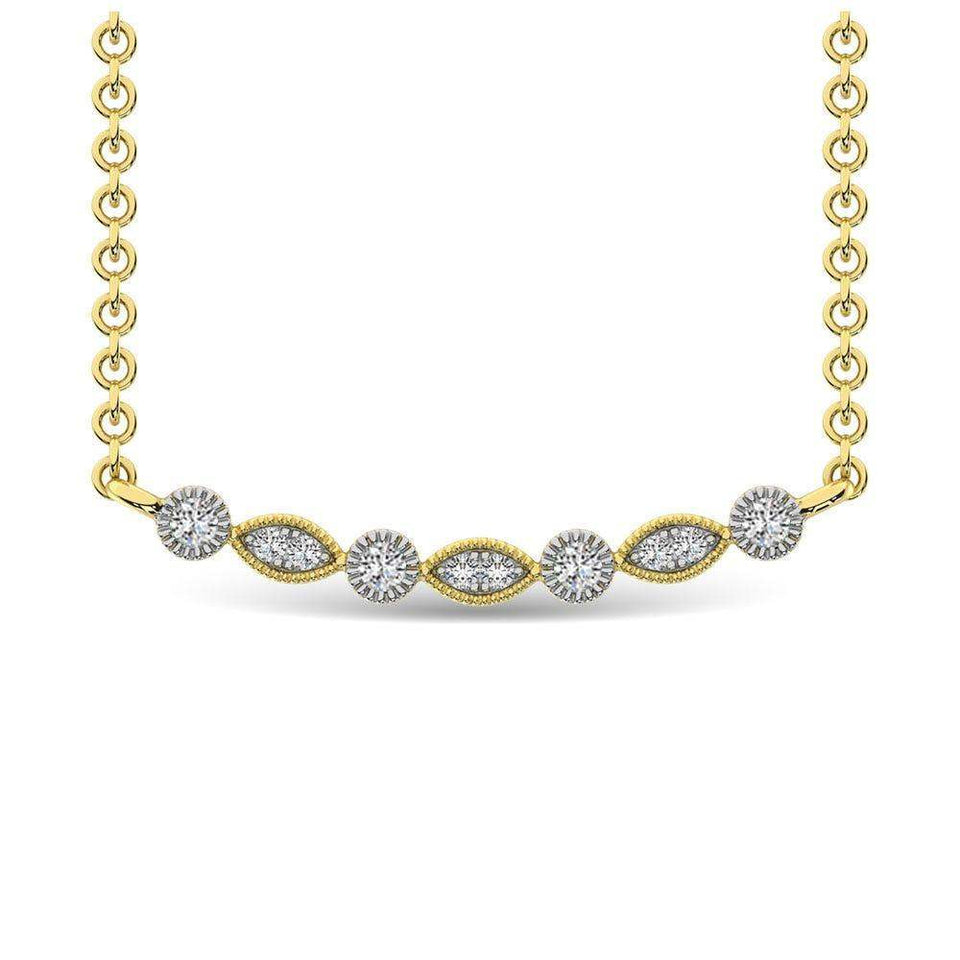 Diamond 1/10 Ct.Tw. Fashion Necklace in 10K Yellow Gold - Larson Jewelers