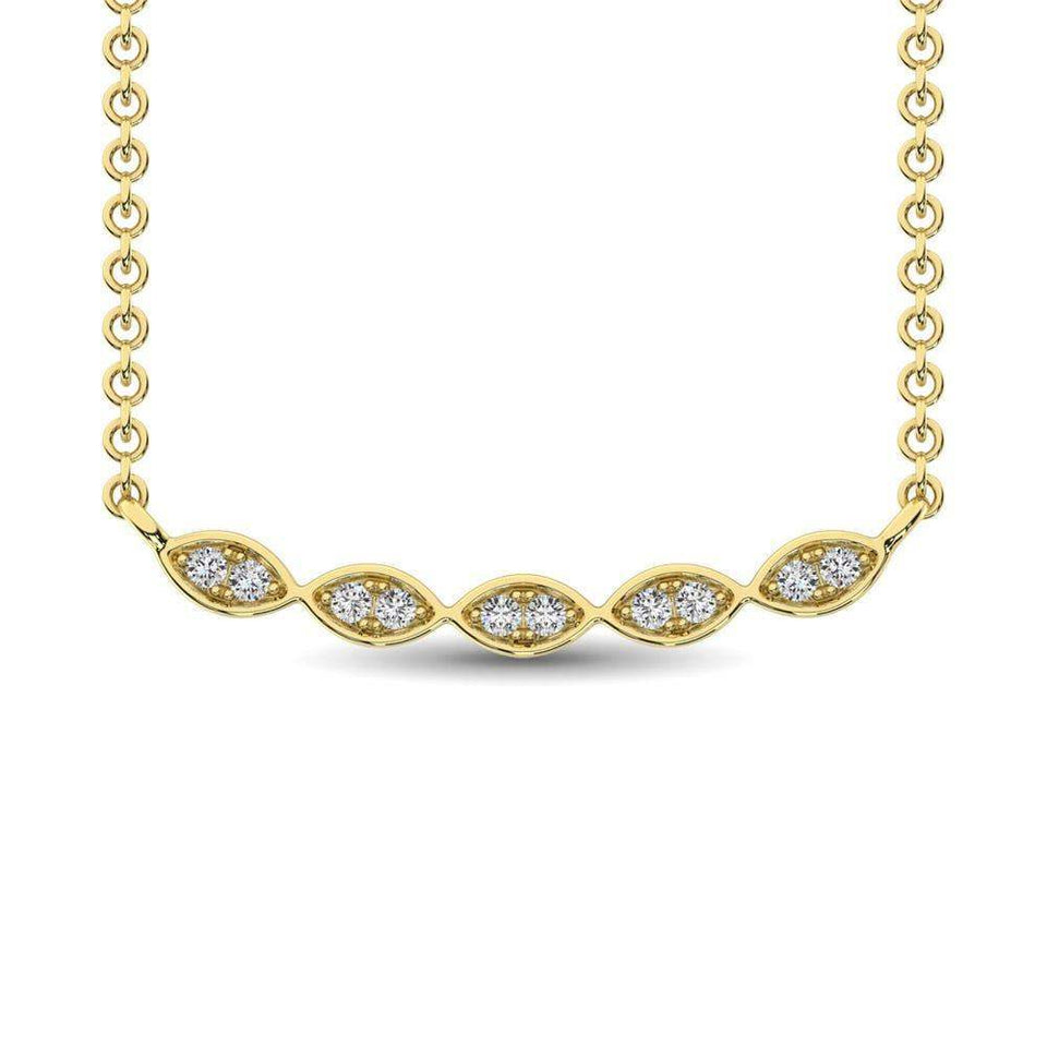 10K White Gold 1/10 Ctw Diamond Fashion Necklace - Larson Jewelers