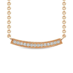 Diamond 1/10 Ct.Tw. Fashion Necklace in 10K Rose Gold - Larson Jewelers
