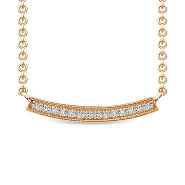 Diamond 1/10 Ct.Tw. Fashion Necklace in 10K Rose Gold - Larson Jewelers