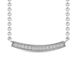 Diamond 1/10 Ct.Tw. Fashion Necklace in 10K White Gold - Larson Jewelers