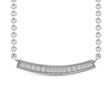 Diamond 1/10 Ct.Tw. Fashion Necklace in 10K White Gold - Larson Jewelers
