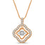 10K Rose Gold 1/3 Ctw Moving Diamond Pendant - Larson Jewelers