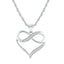 10K White Gold 1/20 Ctw Diamond Heart Pendant - Larson Jewelers