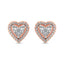 10K Rose Gold 1/3 Ct.Tw. Diamond Heart Stud Earrings - Larson Jewelers