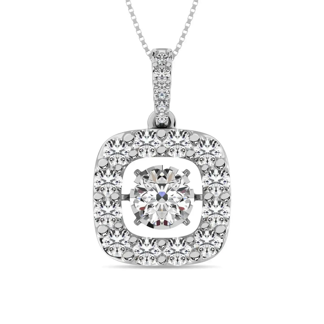 Diamond 2 Ct.Tw. Shimmering Pendant in 14K White Silver - Larson Jewelers