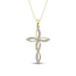 Diamond 1/5 Ct.Tw Twist cross Pendant - Larson Jewelers