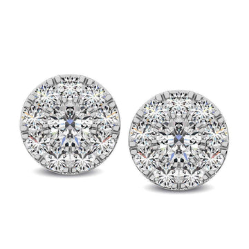 Diamond 1/4 Ct.Tw. Round Frame Stud Earrings - Larson Jewelers