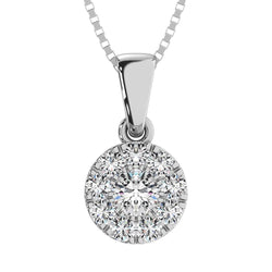 Diamond 1/4 Ct.Tw. Round Frame Pendant - Larson Jewelers