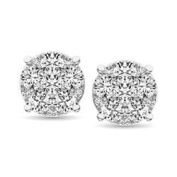 Diamond 1/4 Ct.Tw. Fashion Earrings in 10K White Gold - Larson Jewelers
