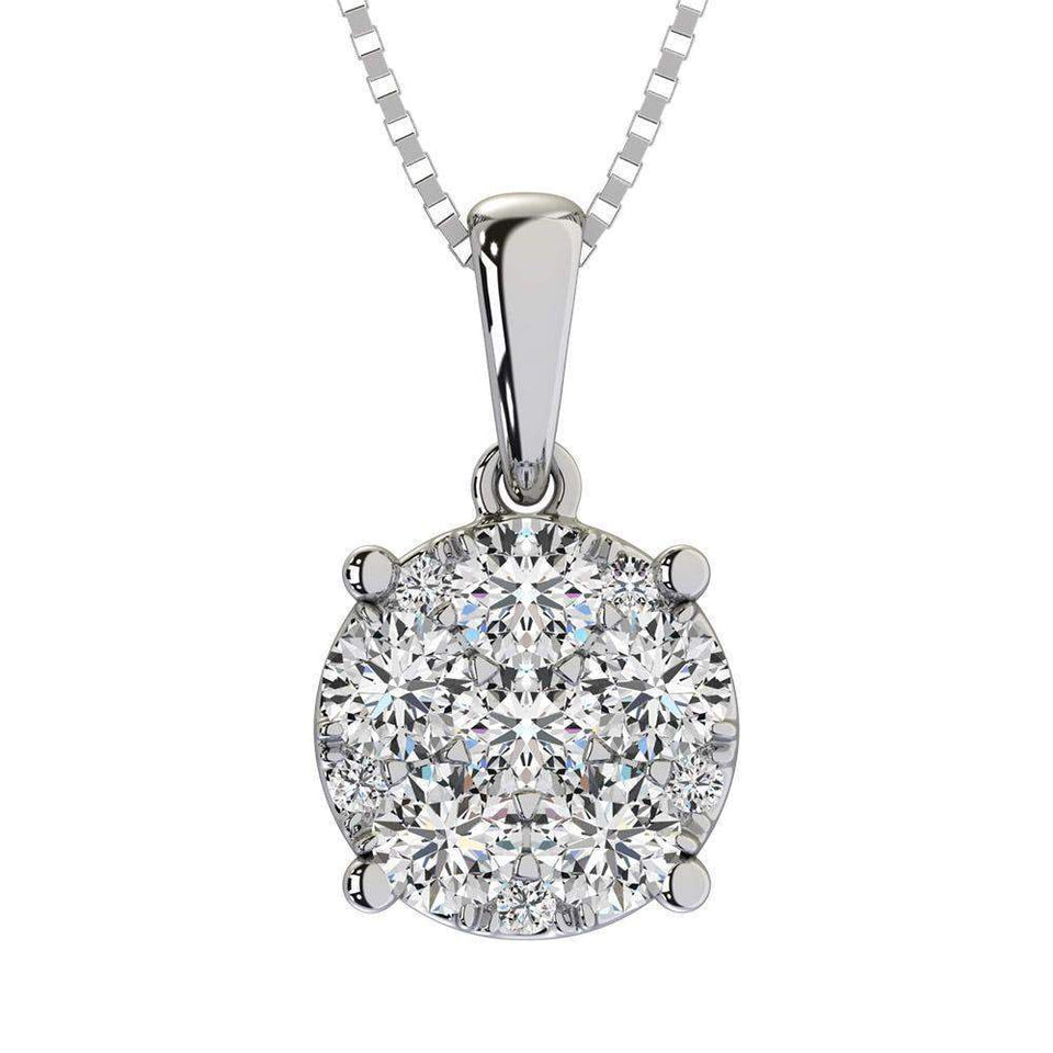 Diamond 1/2 Ct.Tw. Flower Pendant - Larson Jewelers