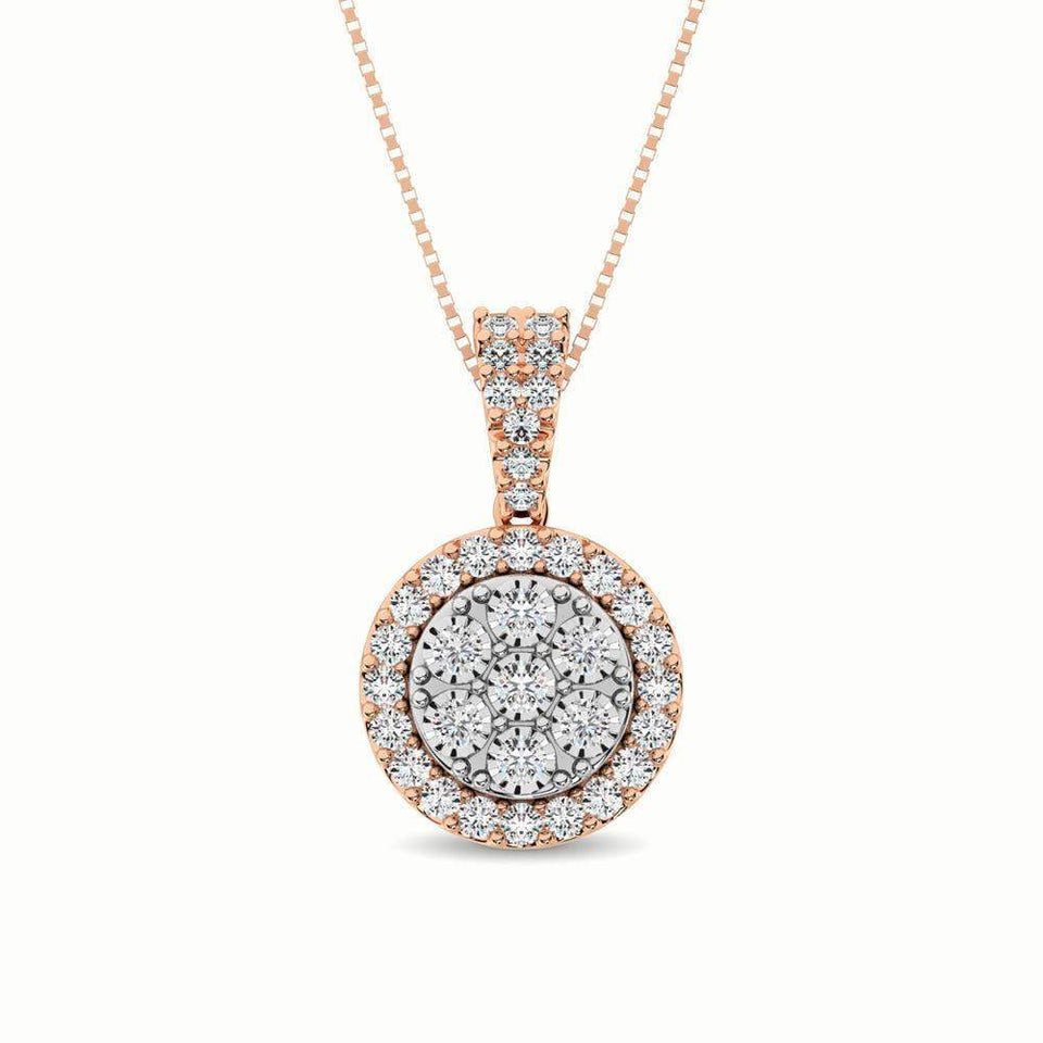 10K Two Tone 1/2 Ct.Tw. Diamond Pendant - Larson Jewelers