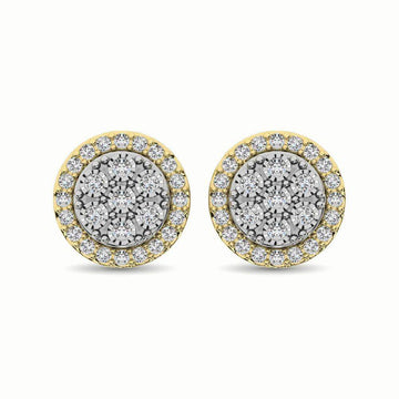 10K Two Tone 1/2 Ct.Tw. Diamond Stud Earrings - Larson Jewelers