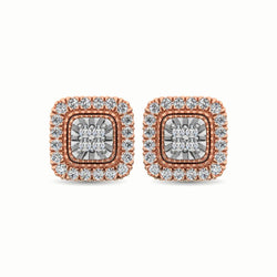 10K Rose Gold 1/3 Ct.Tw. Diamond Stud Earrings - Larson Jewelers
