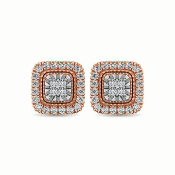 10K Rose Gold 1/3 Ct.Tw. Diamond Stud Earrings - Larson Jewelers