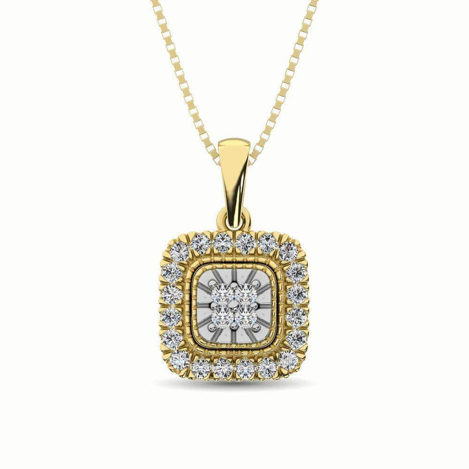 10K Yellow Gold 1/6 Ct.Tw. Diamond Pendant - Larson Jewelers