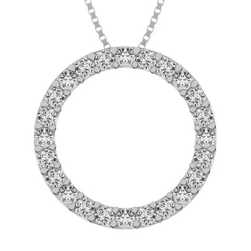 Circle Frame Diamond 1/2 Ct.Tw. Pendant - Larson Jewelers