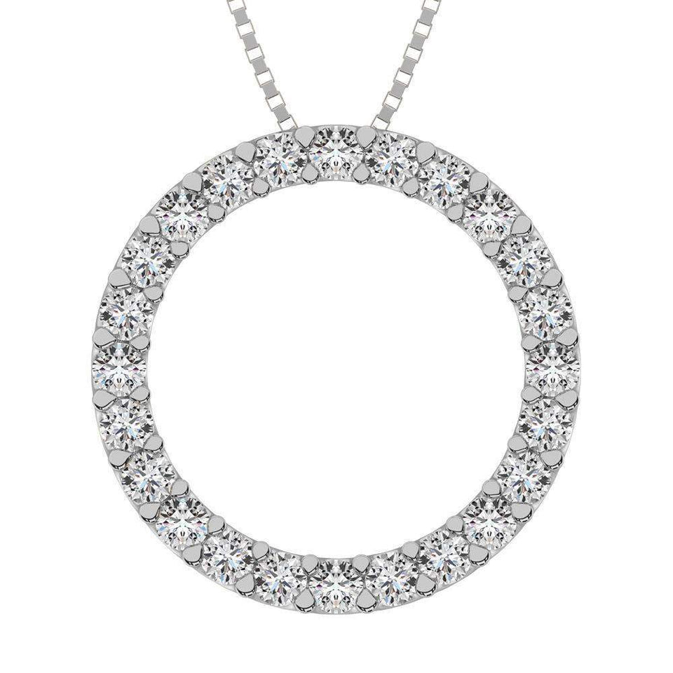 Circle Frame Diamond 1/2 Ct.Tw. Pendant - Larson Jewelers