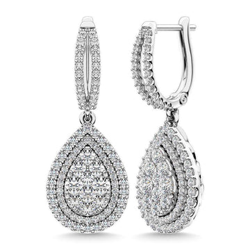 Diamond 2 Ct.Tw. Danglers Earrings in 14K White Gold - Larson Jewelers