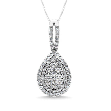 Diamond 1 3/4 Ct.Tw. Danglers Earrings in 14K White Gold - Larson Jewelers