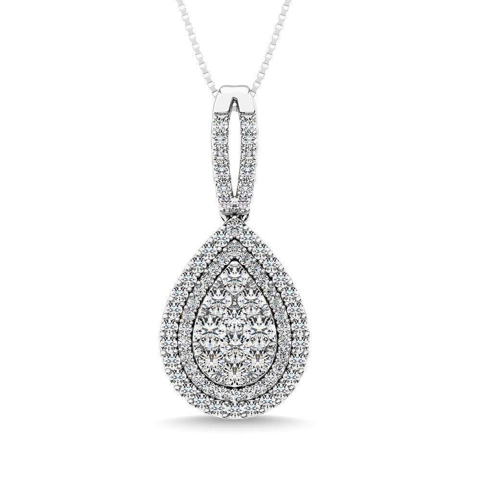 Diamond 1 3/4 Ct.Tw. Danglers Earrings in 14K White Gold - Larson Jewelers
