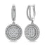 Diamond 2 1/10 Ct.Tw. Roud Shape Dangler Earring in 14K White Gold - Larson Jewelers