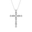 10K White Gold 1/6 Ct.Tw. Diamond Cross Pendant - Larson Jewelers