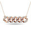 14K Rose Gold 1/4 Ct.Tw. Diamond Curb Chain Pattern Necklace - Larson Jewelers
