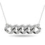 14K White Gold 1/4 Ct.Tw. Diamond Curb Chain Pattern Necklace - Larson Jewelers