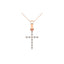 10K Rose Gold 1/20 Ct.Tw. Diamond Accent Cross Pendant - Larson Jewelers