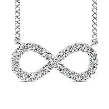 10K White Gold Diamond 1/2 Ct.Tw. Infinity Pendant - Larson Jewelers