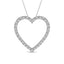 10K White Gold Diamond 1/2 Ct.Tw. Heart Pendant - Larson Jewelers