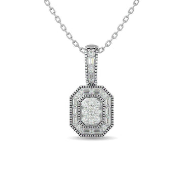 Diamond 1/2 ct tw Fashion Pendant in 14K White Gold - Larson Jewelers