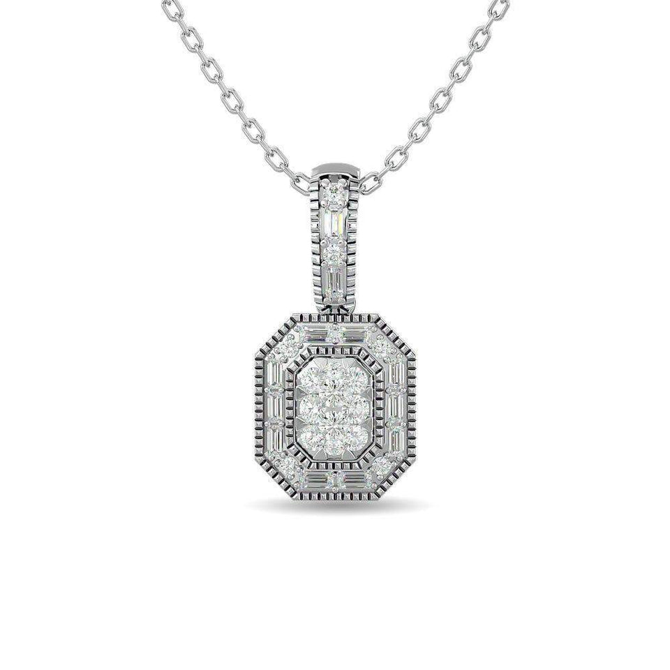 Diamond 1/2 ct tw Fashion Pendant in 14K White Gold - Larson Jewelers