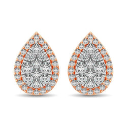 Diamond 3/4 ct tw Pear Shape Fashion Earrings in 14K Rose Gold - Larson Jewelers