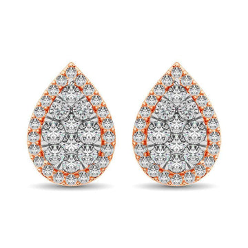 Diamond 3/4 ct tw Pear Shape Fashion Earrings in 14K Rose Gold - Larson Jewelers