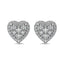 Diamond 3/4 ct tw Heart Earrings in 14K White Gold - Larson Jewelers