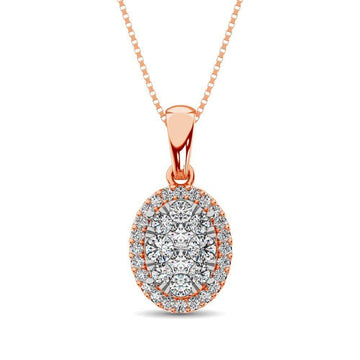 Diamond Fashion Pendant 5/8 ct tw Round Cut in 14K Rose Gold - Larson Jewelers