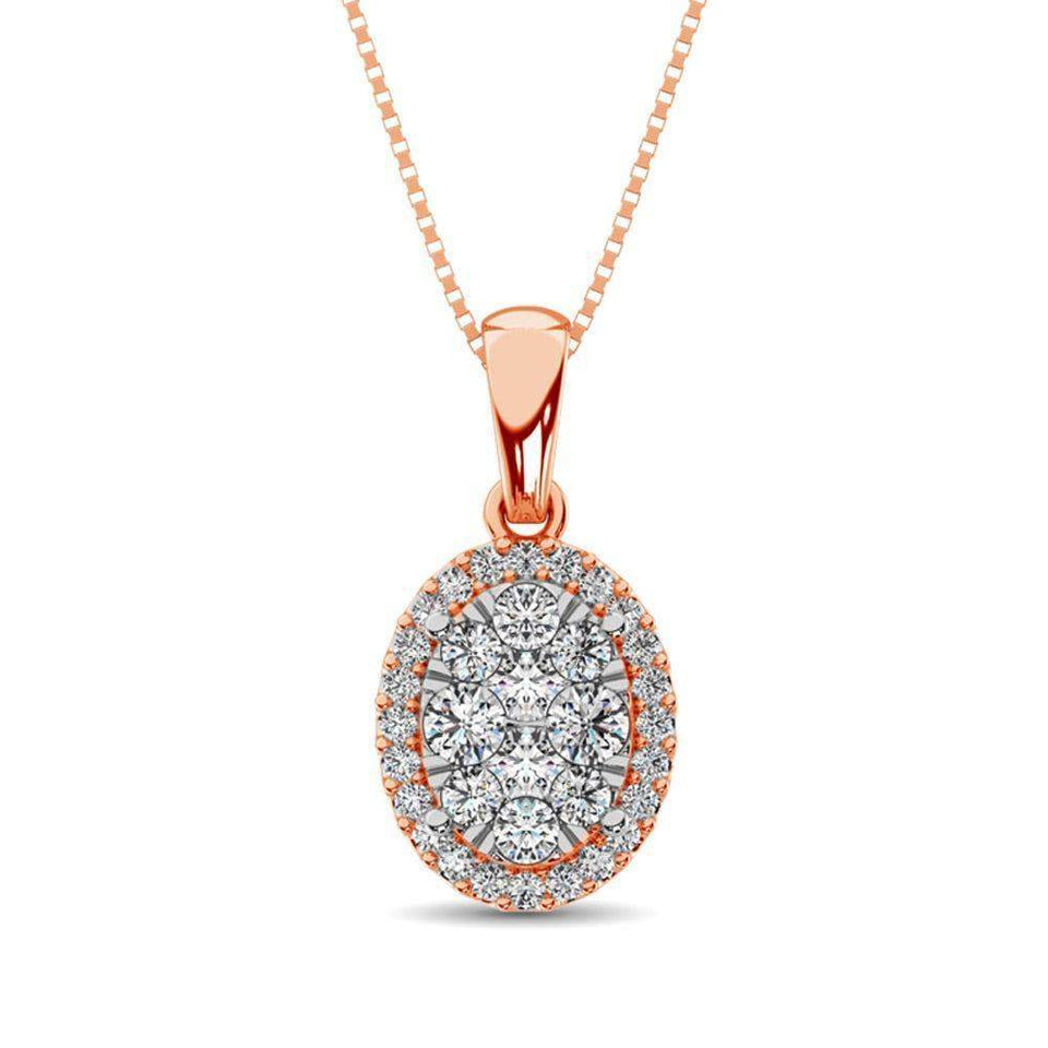 Diamond Fashion Pendant 5/8 ct tw Round Cut in 14K Rose Gold - Larson Jewelers