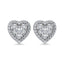 Diamond 2 Ct.Tw. Heart Earrings in 14K White Gold - Larson Jewelers